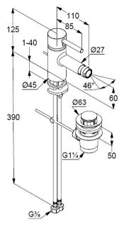 Смеситель для биде Kludi Bozz 385335376 белый матовый